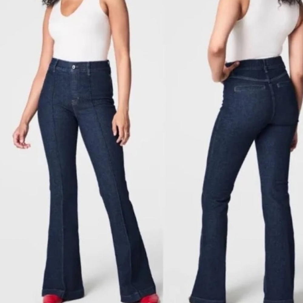 Spanx Flare Leg High-Rise Pull-Up Jeans